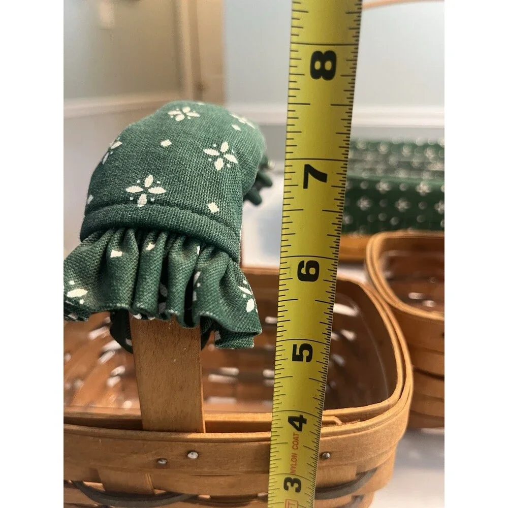 5 Longaberger Basket Pie Bee Small Key Sage Green Traditions Liner Protectors